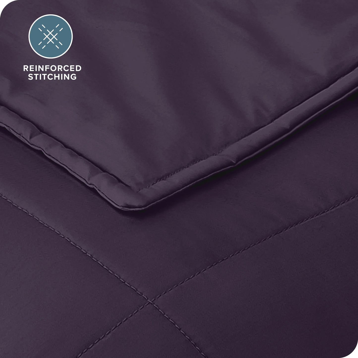 7 Lbs Weighted Blanket for Kids - 40" X 60" - 210Tc Twill Cotton, Eggplant