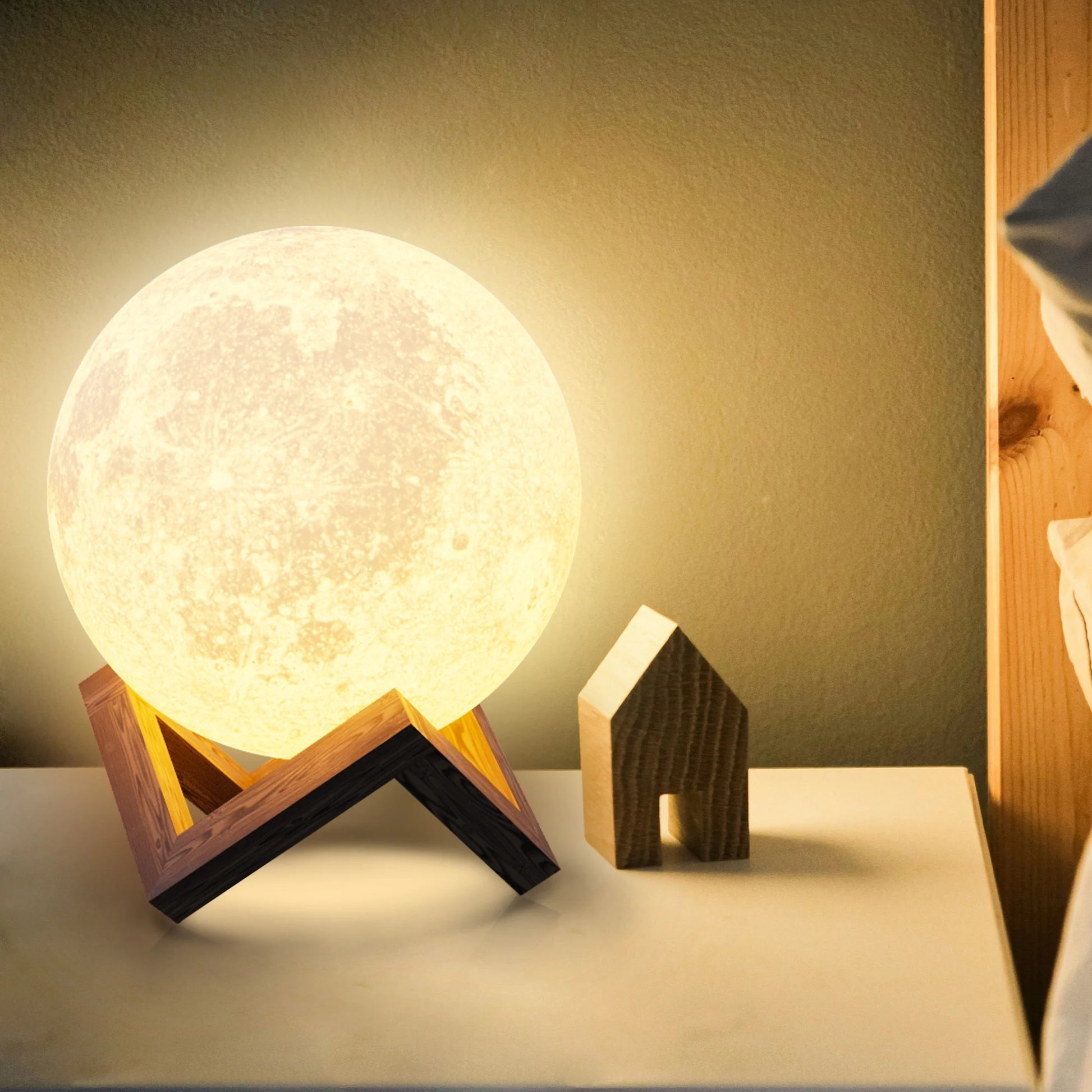 Moon Lamp for Adult Kids 4 Inch, 3D Moon Lights for Bedroom, Suitable as Kids Night Lights Bedroom Decorations