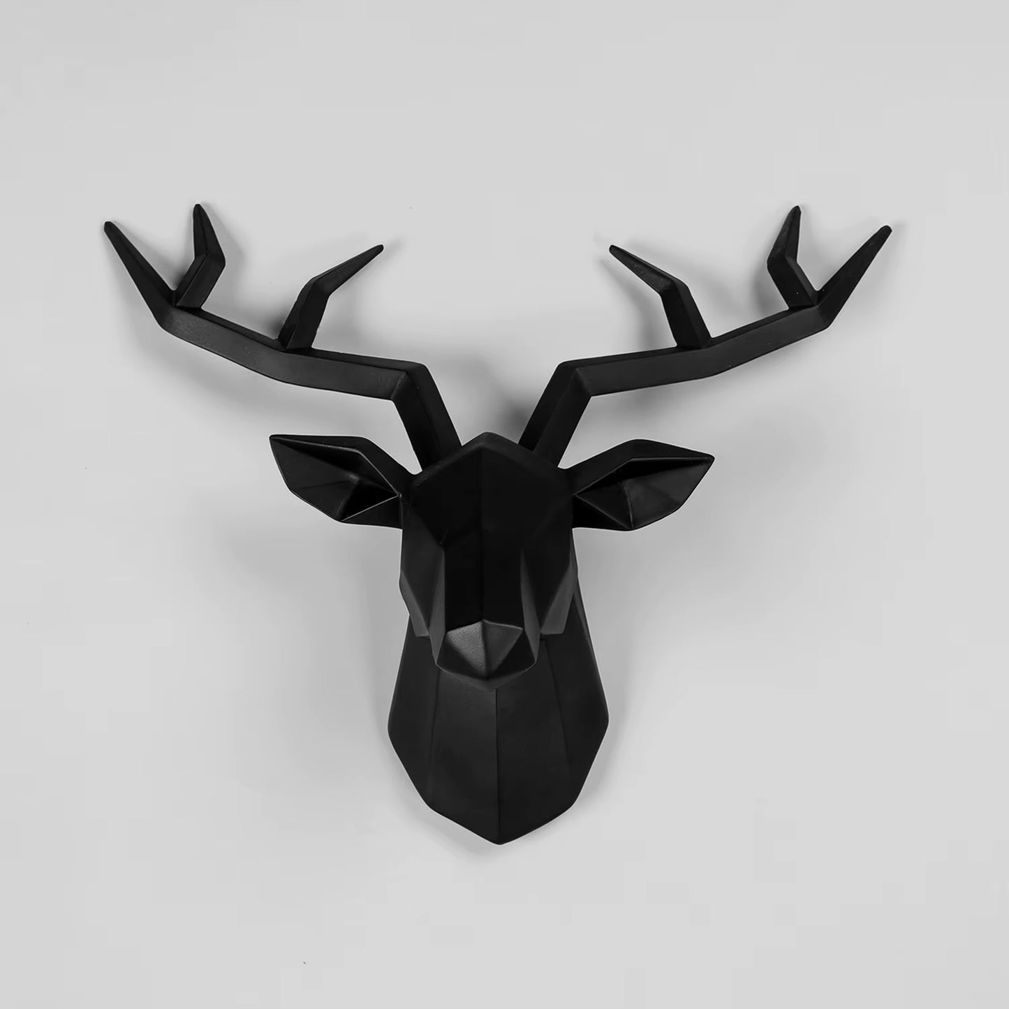 Deer Head Sculpture Animal Statue Figurines Wall Hanging Creative Elk Art Antlers Statuette for Office Decoration Wall Mount