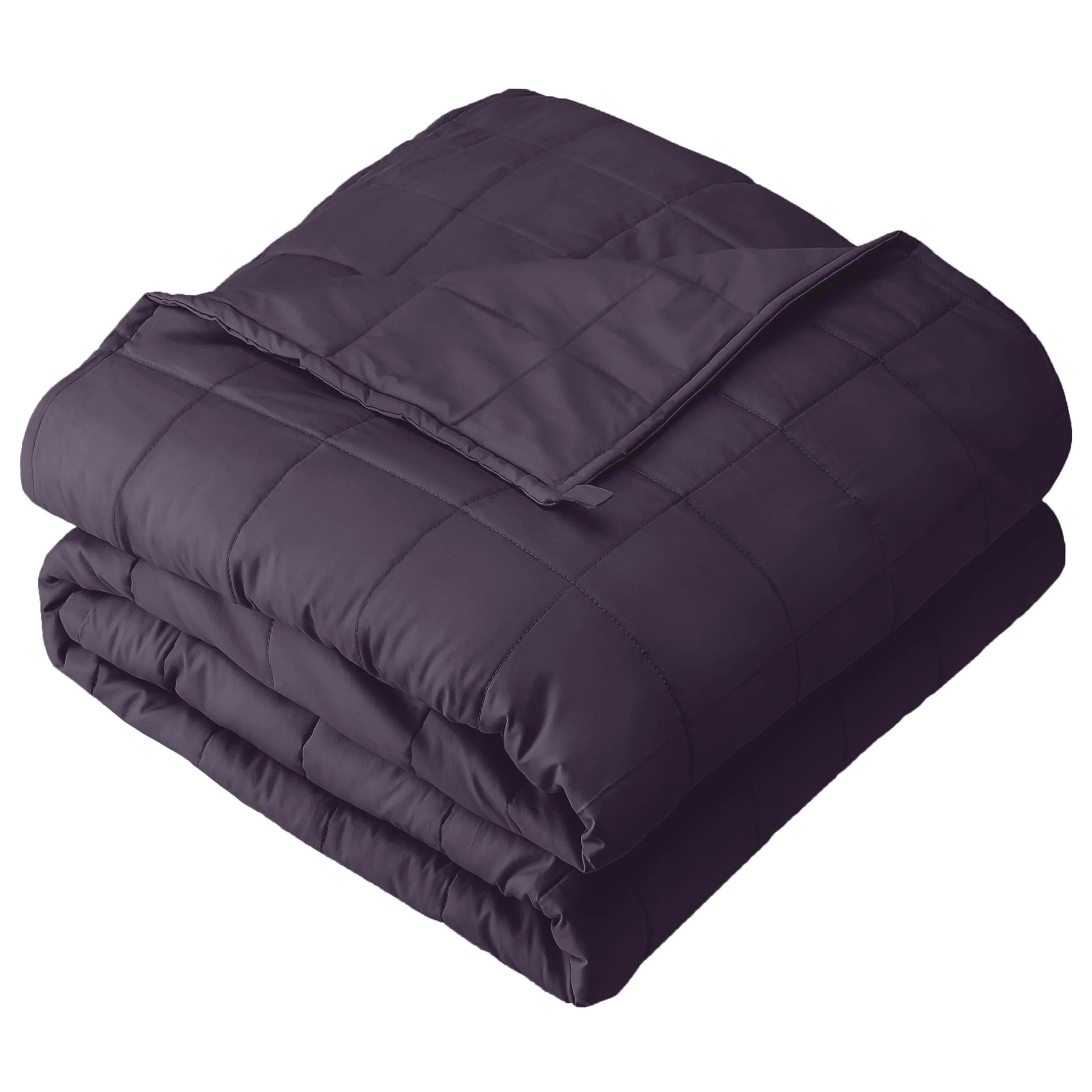 7 Lbs Weighted Blanket for Kids - 40" X 60" - 210Tc Twill Cotton, Eggplant