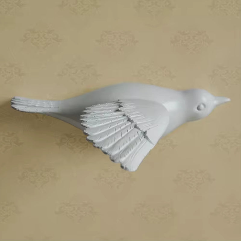 Wall Decor 3D Sticker Resin Birds Figurines Creative Living Room Animal Murals Background Decorative Home Ornaments