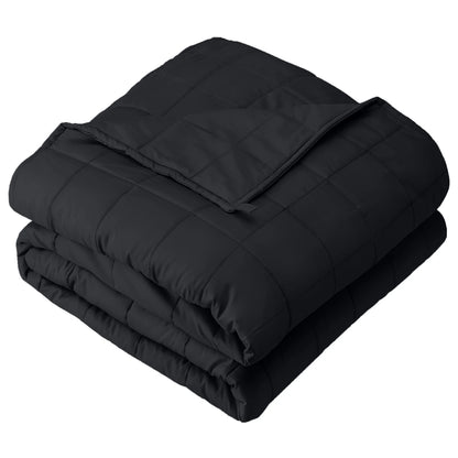 30 Lbs Weighted Blanket for Adults - 80" X 87" - 210Tc Twill Cotton, Black