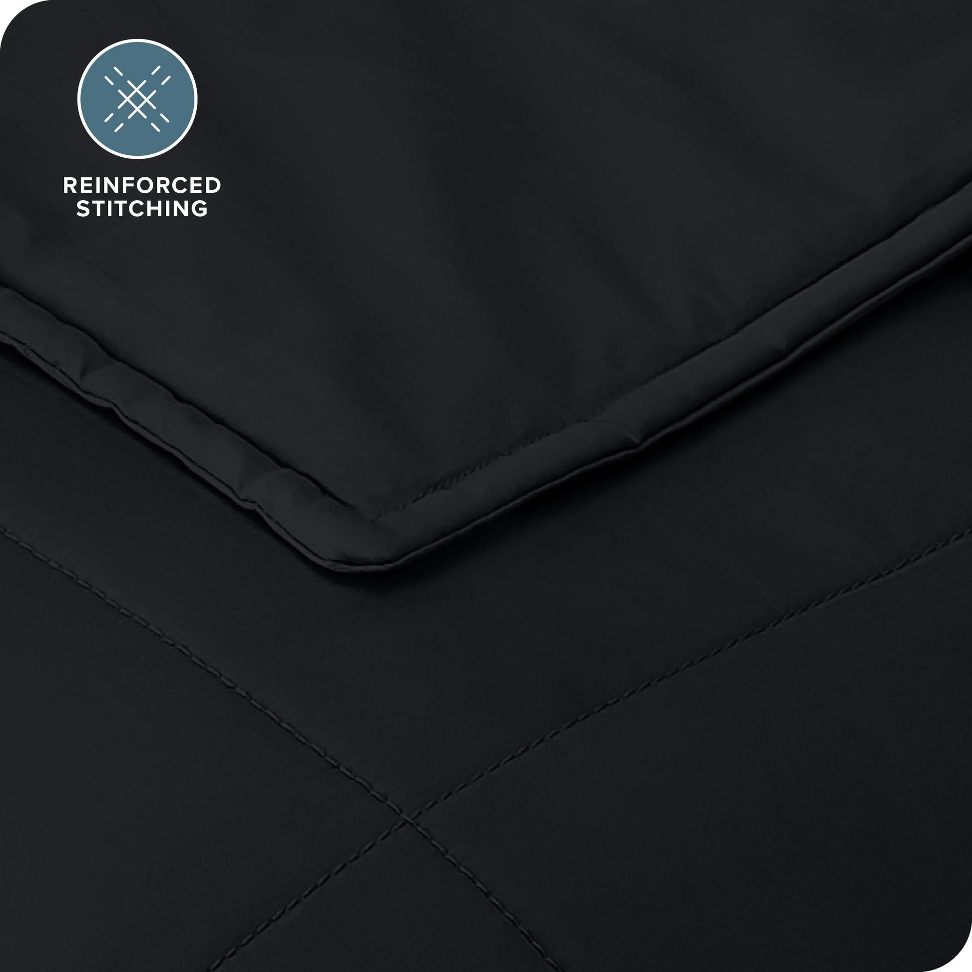 30 Lbs Weighted Blanket for Adults - 80" X 87" - 210Tc Twill Cotton, Black